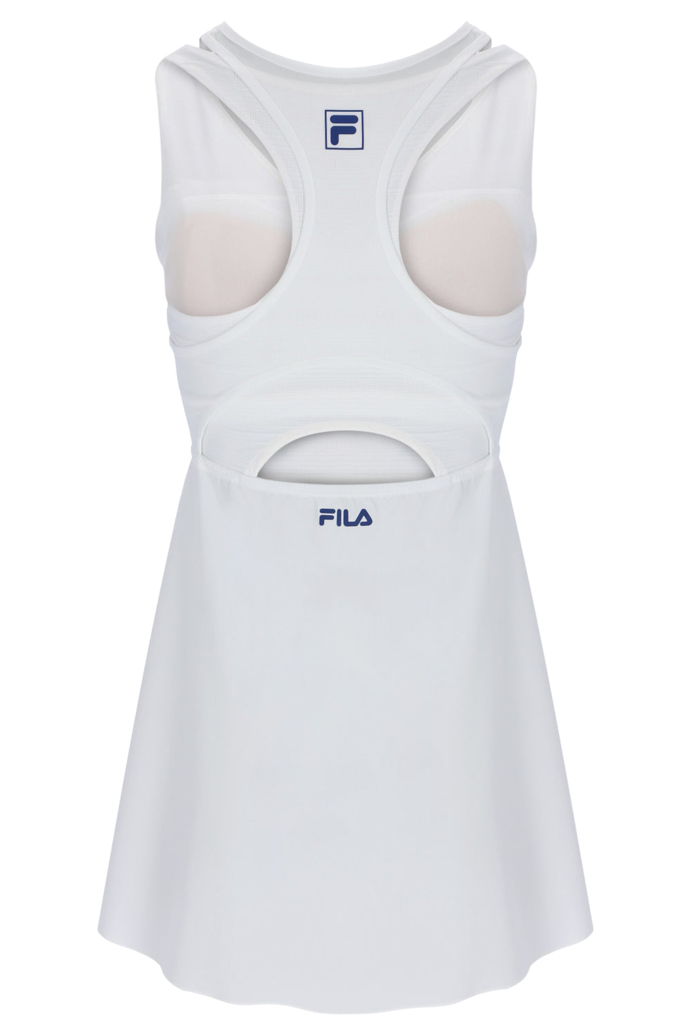 Off White Women’s Mesh Jersey Dress with Inner Shorts