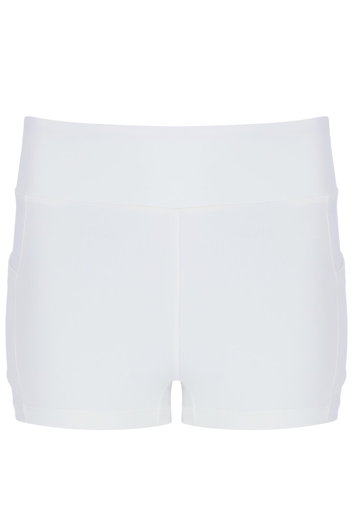 Displays the Off White 'FILA' branded Women’s Mesh Jersey Dress with Inner Shorts