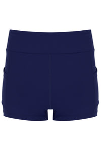 Displays the blue Inner Shorts included with the women's jersey dress