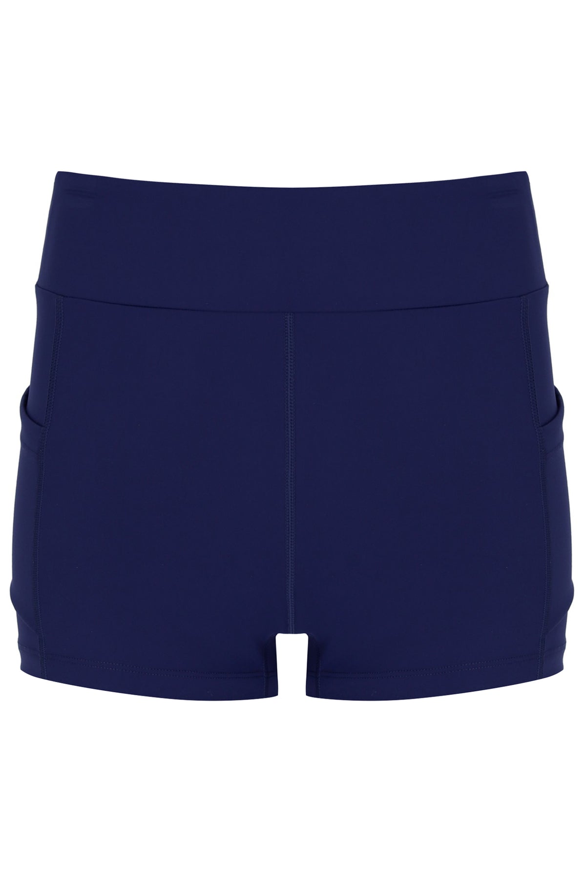Displays the blue Inner Shorts included with the women's jersey dress