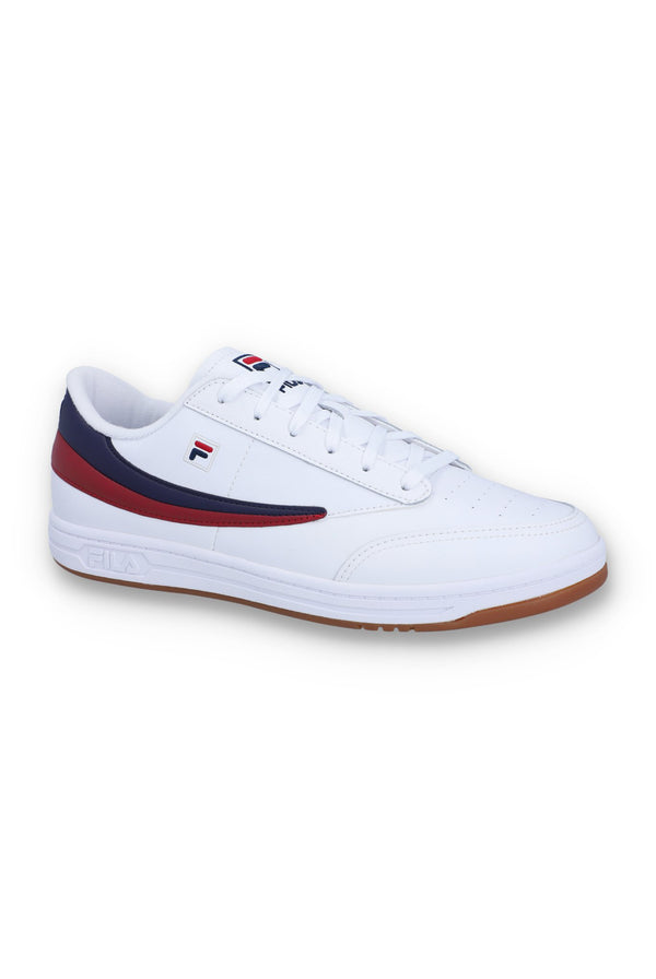 A pair of FILA Tennis 88 Trainers in white with navy and red accents.