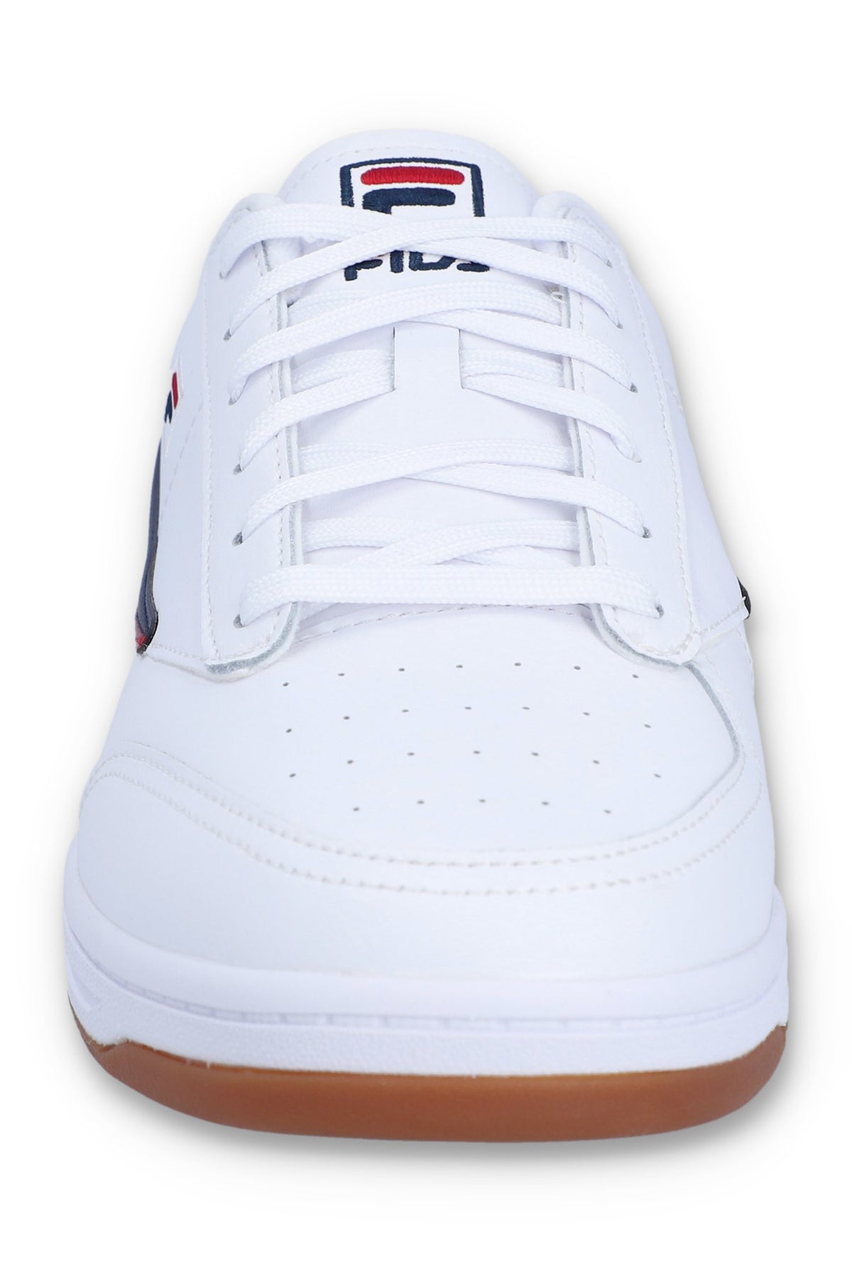 A pair of FILA Tennis 88 Trainers in white with navy and red accents.