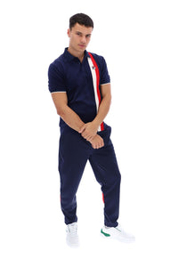 Terra Colour Blocked Velour Polo