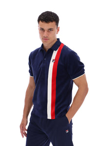 Terra Colour Blocked Velour Polo