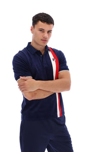 Terra Colour Blocked Velour Polo