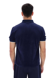 Terra Colour Blocked Velour Polo