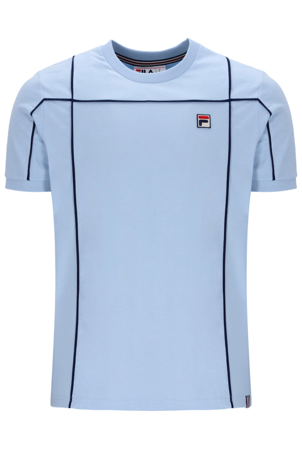Displays the Skyway 'FILA' branded Terri T-Shirt with Contrast Piping