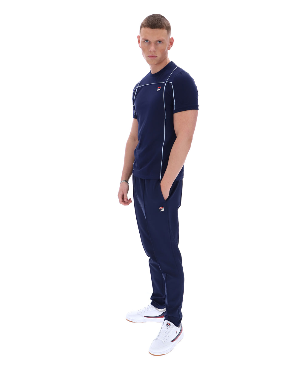 Fila Navy Terri T-Shirt with Contrast Piping