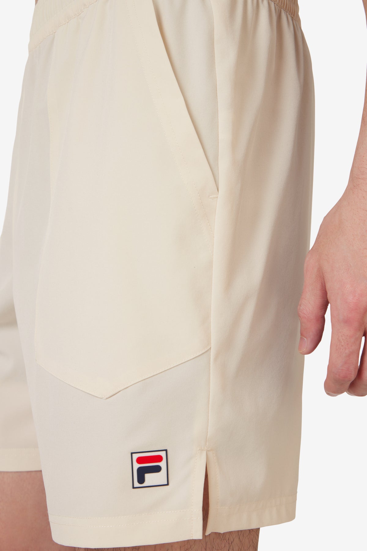 Beige Tennis Woven Court Short