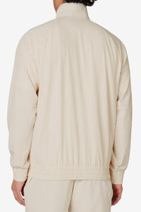 Beige Tennis Woven Court Track Top