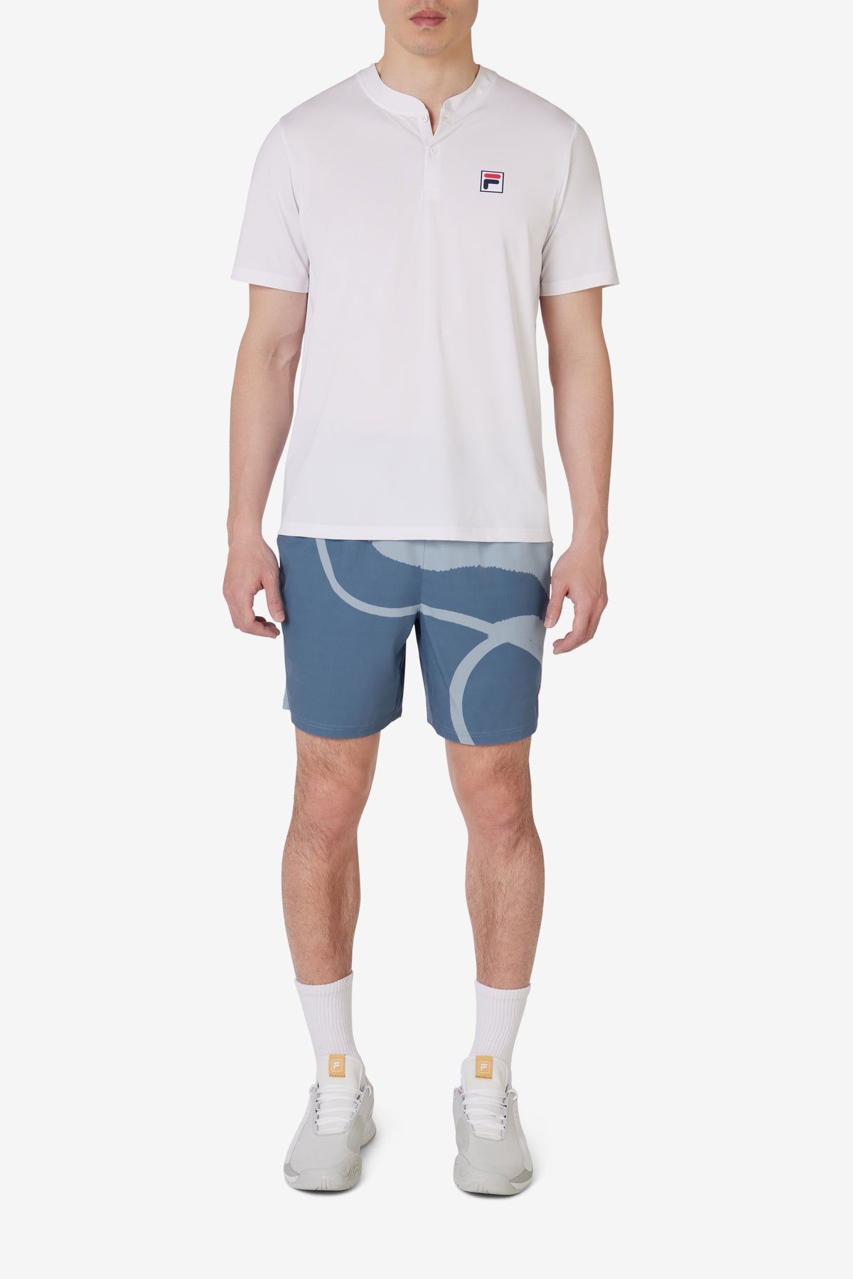 Blue Tennis Essentials Printed Short