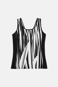 Shattered Black Pro Tennis V-Back Tank