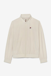 Displays the Beige 'FILA' branded Tennis Advantage Track Top