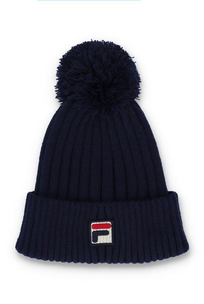 Teo Ribbed Turnup Pom Beanie