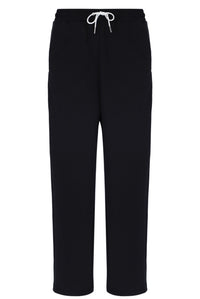 Displays the Black 'FILA' branded Ventisei Straight Leg Trousers