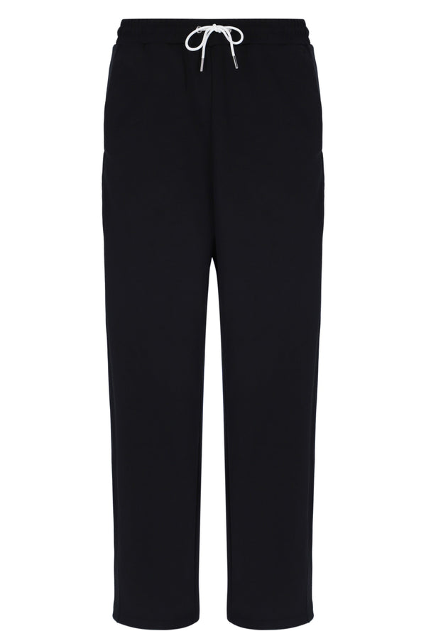 Displays the Black 'FILA' branded Ventisei Straight Leg Trousers