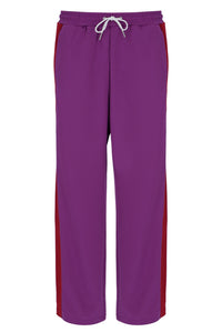 Displays the Purple 'FILA' branded Ventisei Straight Leg Trousers