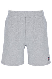 A pair of light grey marl Vico fleece shorts by FILA, featuring an elasticated waistband with an adjustable drawstring and side pockets.