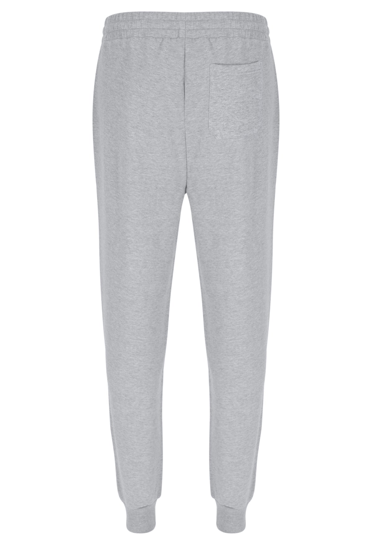 Displays the Grey Marl 'FILA' branded Visconti Tipped Cuff Track Pant