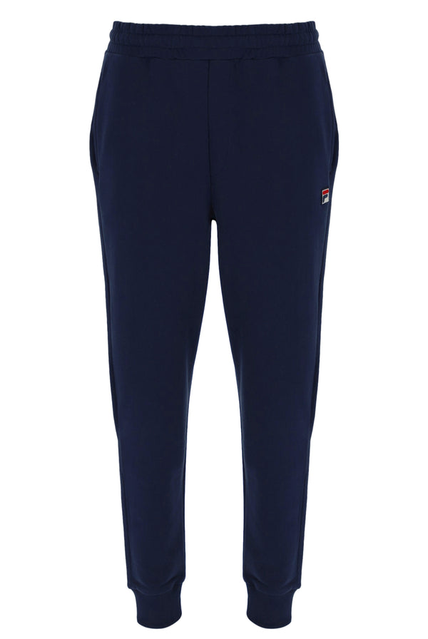 Displays the Navy 'Fila' branded Visconti Tipped Cuff Track Pant