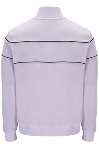 Displays the Misty Lilac 'FILA' branded Vittorio Velour Track Top