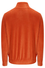 Displays the Burnt Ochre 'FILA' branded Walter Corduroy Jacket