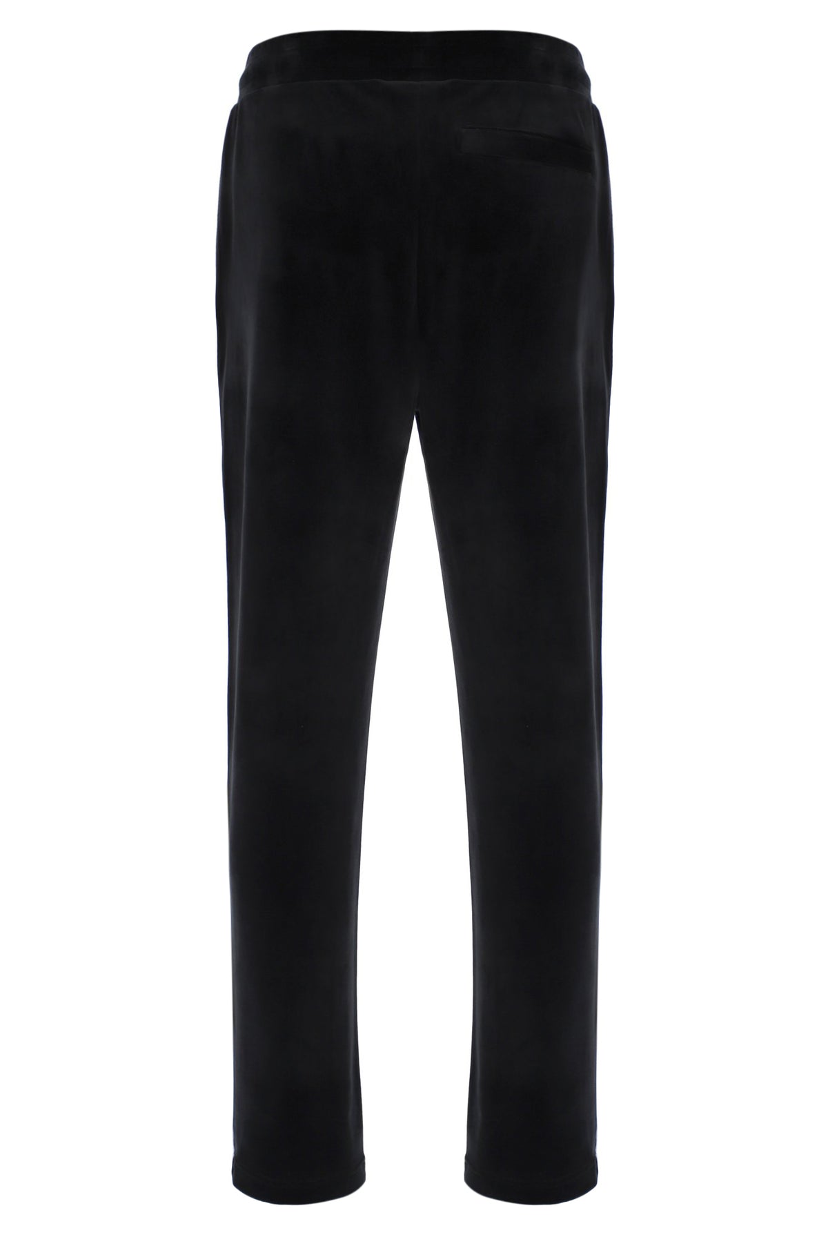 Black Wella Straight Leg Velour Pants