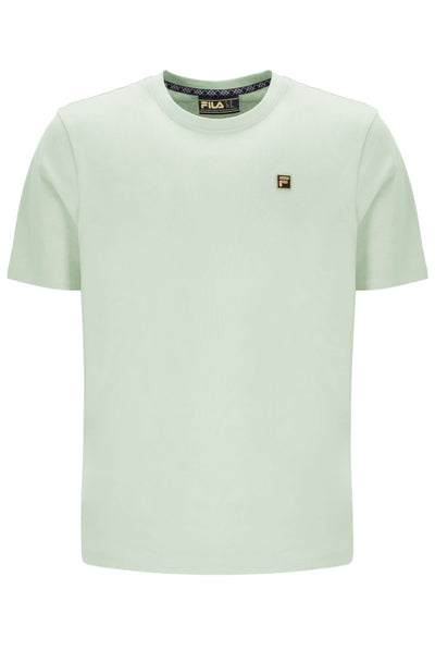 Light green t-shirt with Fila logo on a white background