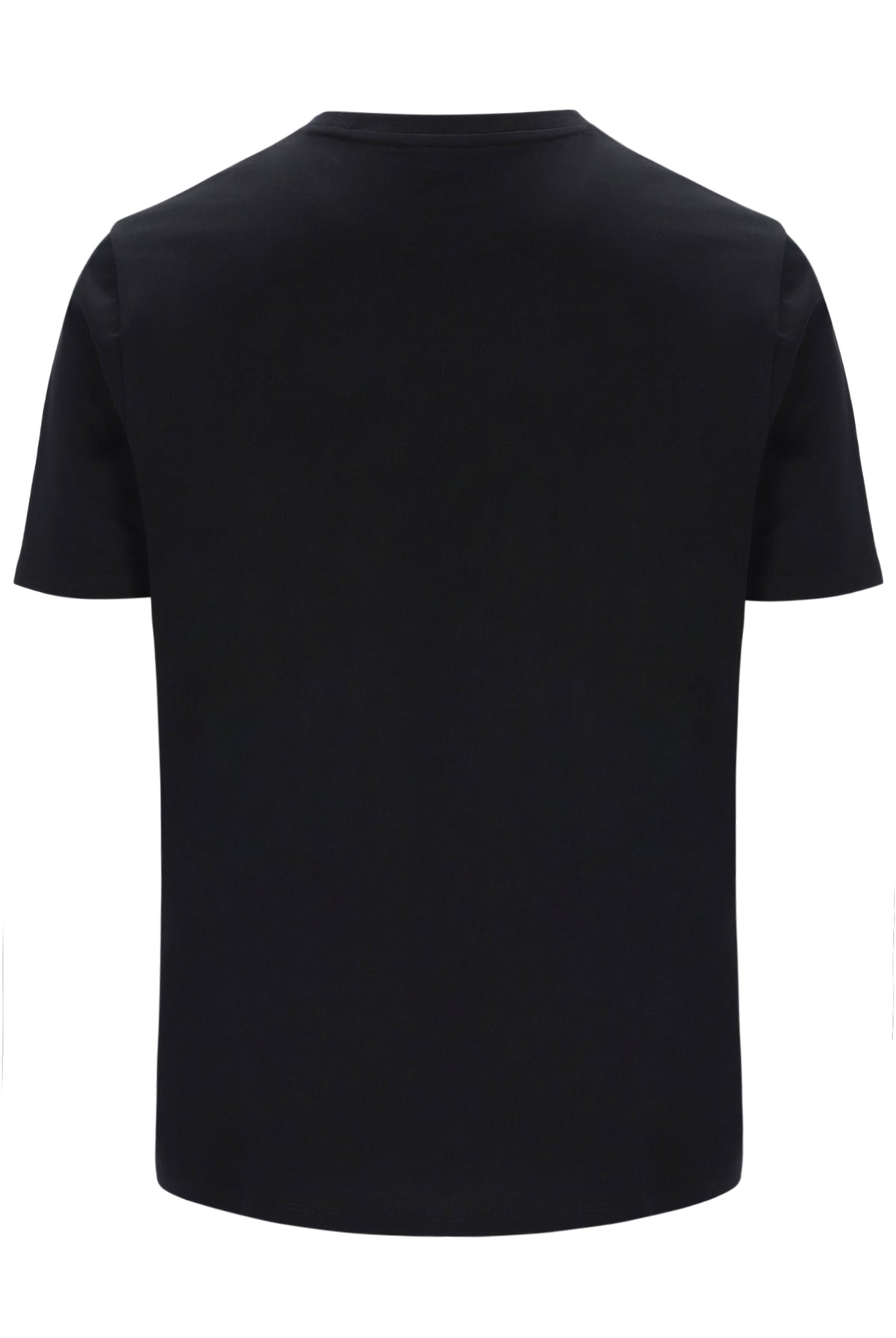 Displays the Black 'Fila' branded Yaxley 4 Premium T-Shirt