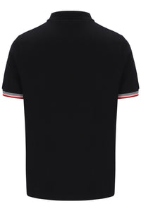Black Zev Cuff Detail Polo