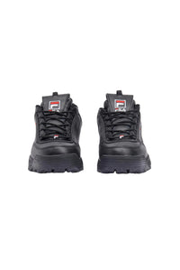A pair of black Disruptor 2 Premium trainers with FILA branding on the side.