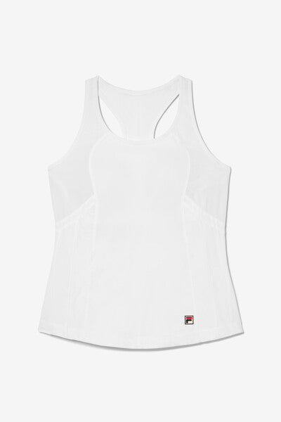 White Whiteline Tennis Pro Racerback Tank