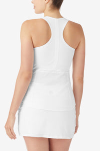 White Whiteline Tennis Pro Racerback Tank