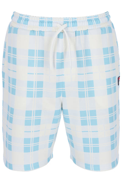 Asher Digital Print Check Sweat Shorts