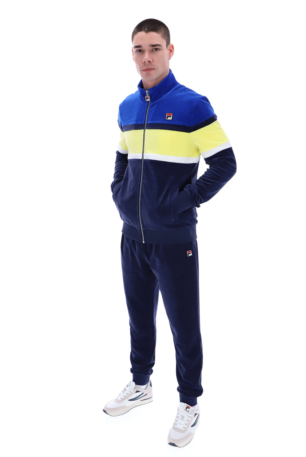 Decker Colour Blocked Velour Track Top