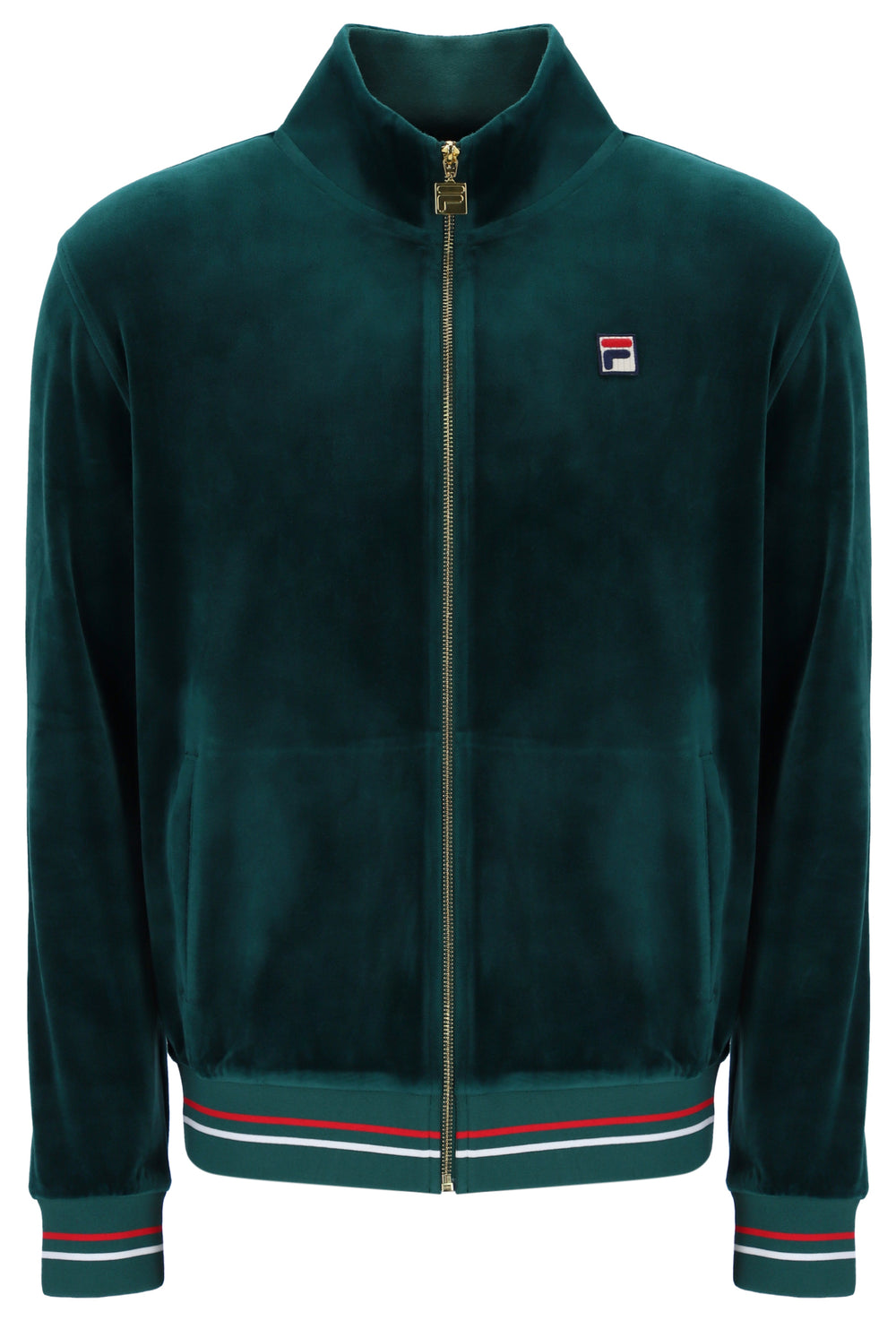 Falken Velour Track Top With Gold Details