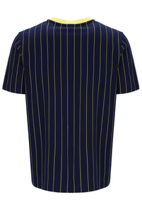Fionn Pin Striped T-Shirt With Contrast Collar