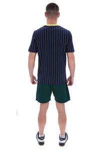 Fionn Pin Striped T-Shirt With Contrast Collar