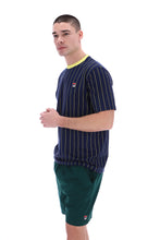 Load image into Gallery viewer, Fionn Pin Striped T-Shirt With Contrast Collar
