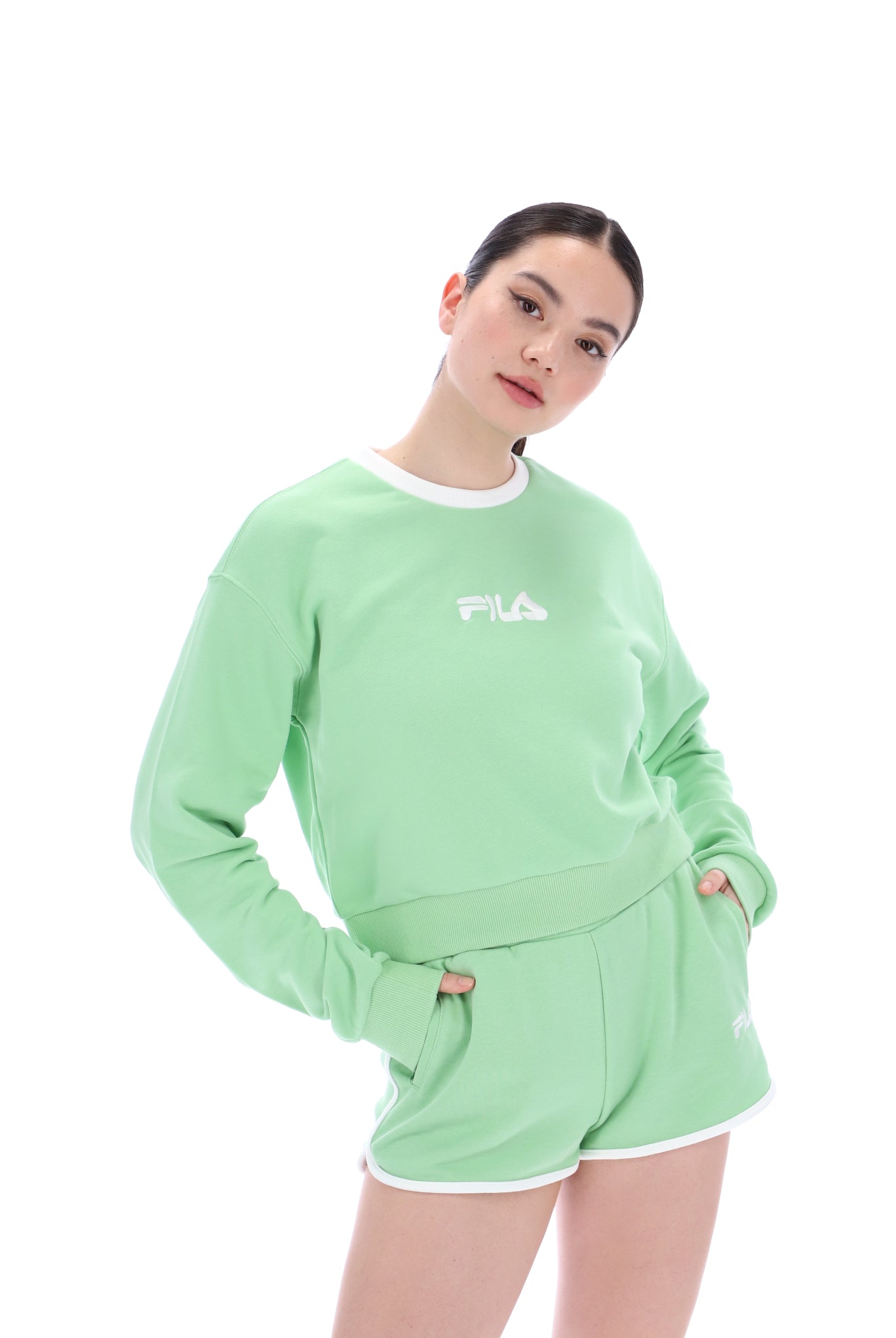 Fila leah crew deals sweater