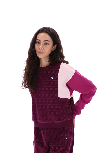 Lucy Velour Crew Sweatshirt