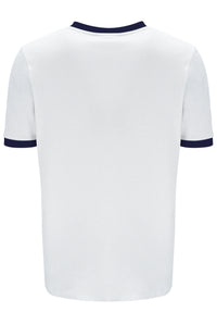 Displays the White 'Fila' branded Marconi Essential Ringer T-Shirt