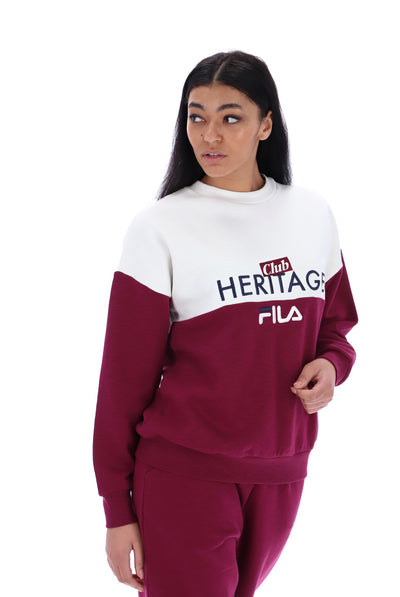 Marlowe Colour Block Oversized Crew Sweatshirt