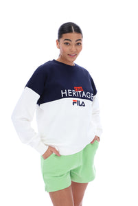 Marlowe Colour Block Oversized Crew Sweatshirt