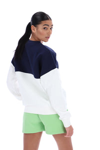 Marlowe Colour Block Oversized Crew Sweatshirt