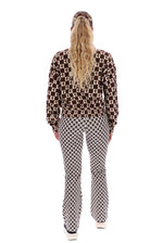 Marla Checkerboard Print Polar Fleece