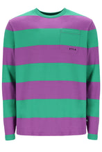 Load image into Gallery viewer, Morley Unisex Oversized Stripe Long Sleeved Pocket Tee
