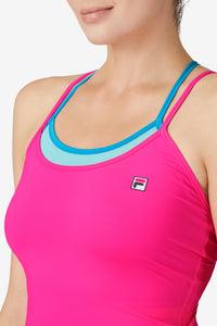 Pink Glo Tennis BNP Strappy Cami
