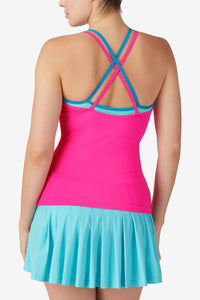 Pink Glo Tennis BNP Strappy Cami