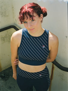 Karla Pin Striped Bra Top